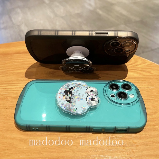Clear Casing Samsung Galaxy A73 A13 A52 A52S A02S A03 A03S A50 A50S A30S 4G 5G Cute Gloomy Bear Sesame Street Doraemon Crayon Shin-chan Cartoon Quicksand Stand Phone Case NKS 12