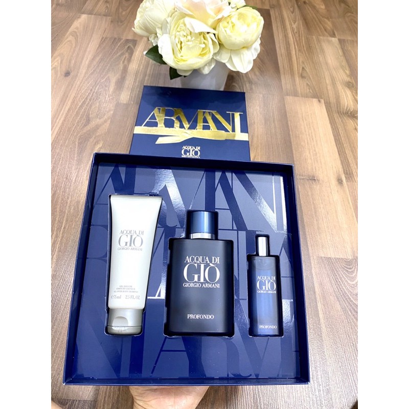 nước hoa nam SET Acqua Di GIÒ Xanh Profondo -Set này giờ cực hiếm nhe