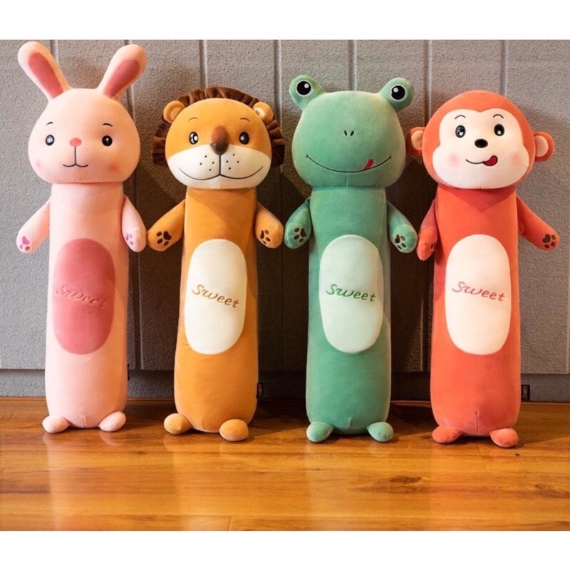 Gối ôm gấu bông hình các con thú ngộ nghĩnh size 60cm và 70cm