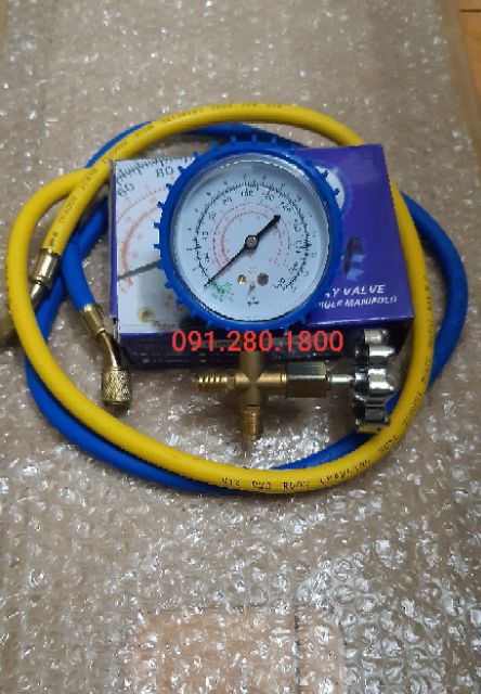 Đồng hồ nạp gas đơn điều hòa, tủ lạnh kèm dây dẫn