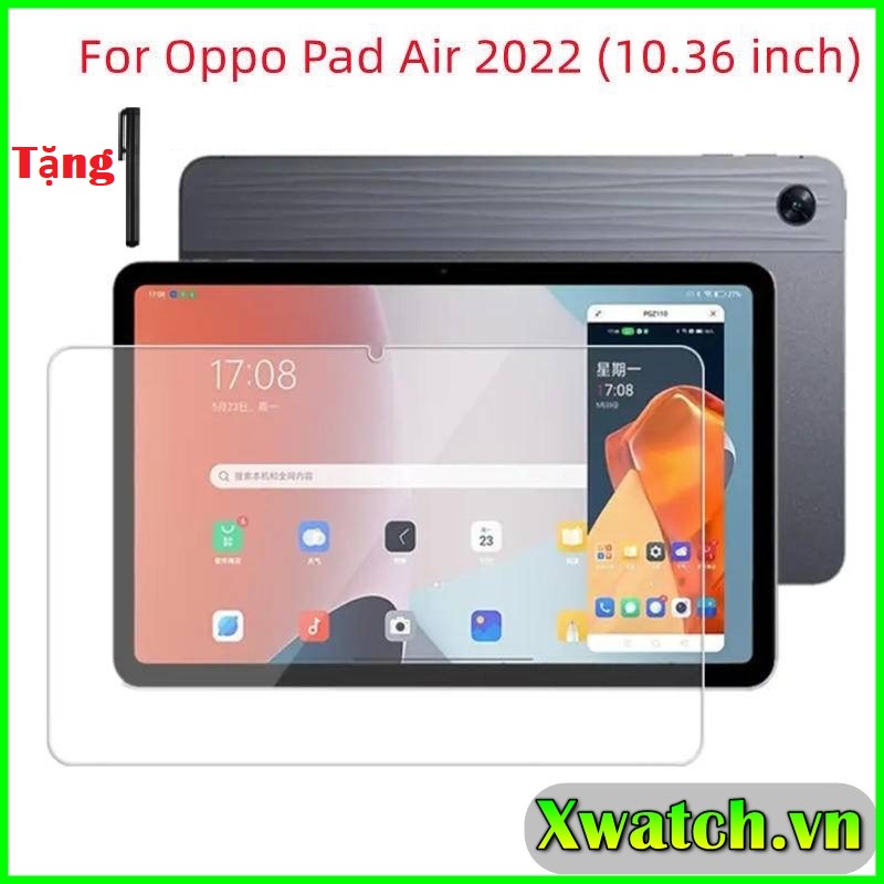 Tặng bút cảm ứng _ Cường lực 2.5D cho OPPO Pad Air 10.36 2022 bảo vệ màn hình kính trong suốt