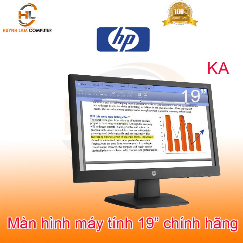 Màn hình máy tính 19inch HP KA HD 60Hz - FPT phân phối