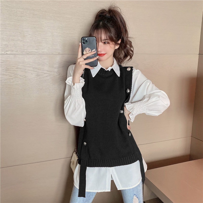 Áo Gile New Fashion Korean Sweet Knitting Vest