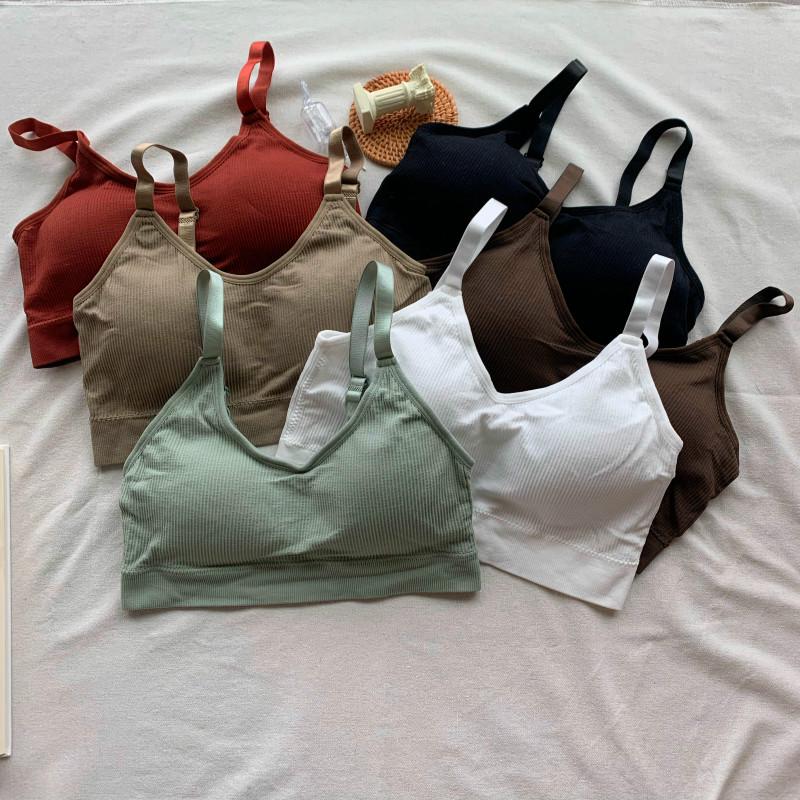 Xiaozhainv Áo Ngực Thể Thao Phong Cách Hàn Quốc Màu Sắc Ngẫu Nhiên Cho Nữ