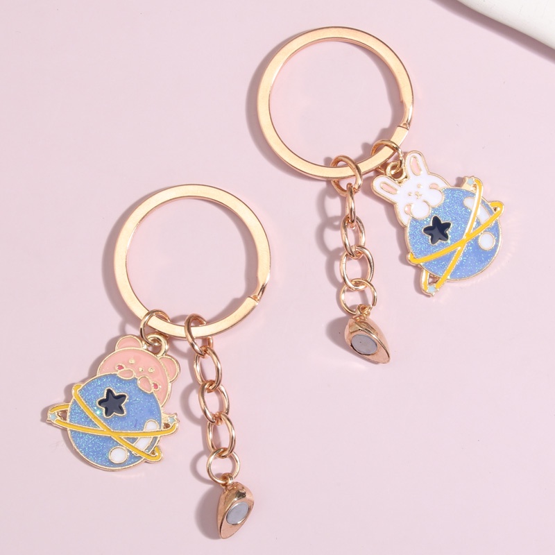 Dễ Thương Móc Khóa Nam Châm Hình Gấu / Thỏ / Hành Tinh / Trái Tim Đáng Yêu