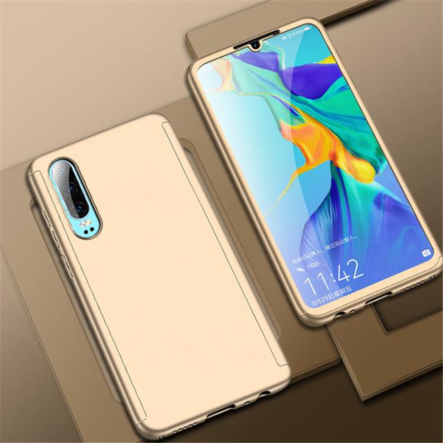 Ốp Lưng Kèm Kính Cường Lực Bảo Vệ 360 Độ Cho Huawei Y7P Y6P Y5P 2020 P40 Pro Nova 7i 5t Y9S Y6S