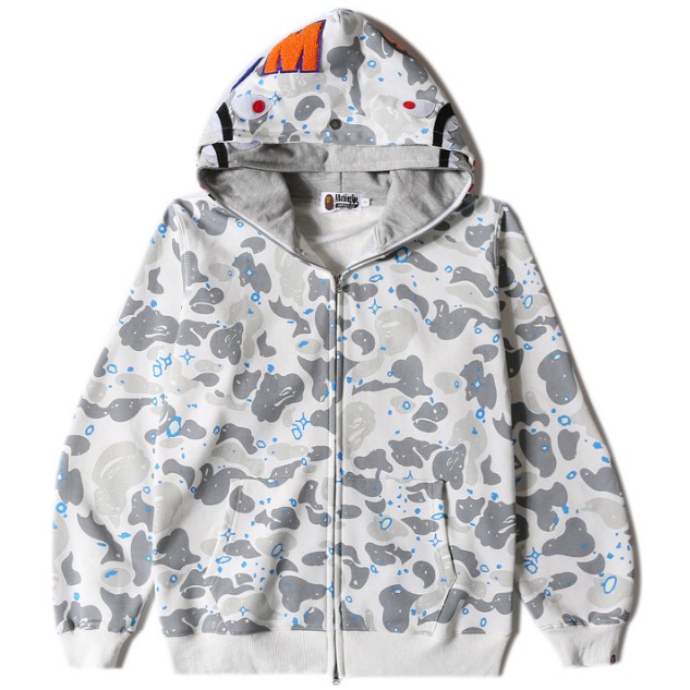 BAPE A BATHING APE Áo Khoác Có Nón Khóa Kéo Họa Tiết Rằn Ri Thời Trang | BigBuy360 - bigbuy360.vn