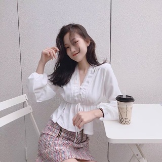 ÁO REN PHỐI THẮT EO XINH ĐẸP 🥰🥰
