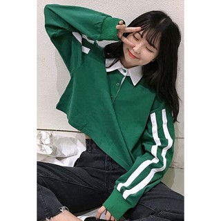 Áo thun croptop cổ polo