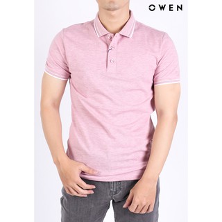 Áo polo nam Owen màu hồng melang - APV91717