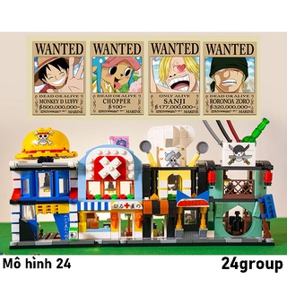 [COMBO 4 BỘ] Bộ đồ chơi giáo dục LẮP RÁP LEGO CITY TOÀ NHÀ PHONG CÁCH ANIME one piece onepiece luffy zoro sanji chopper