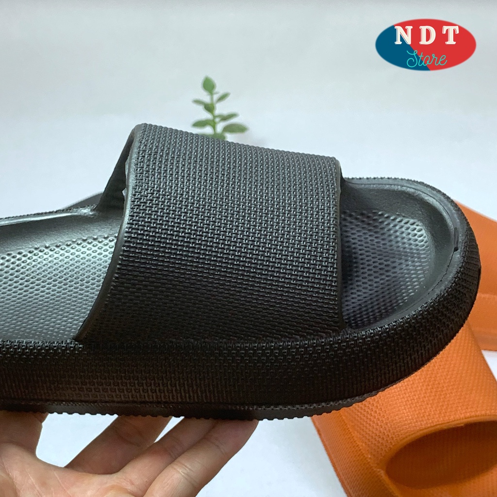 Dép Quai Ngang,Bánh Mì thông hơi Nam,Nữ ulzzang độn đế 4 cm đúc nguyên khối, siêu nhẹ, siêu êm, chống trượt