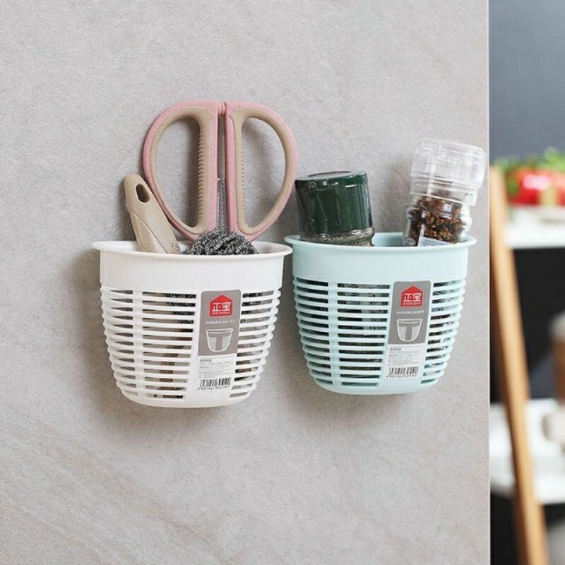 Giỏ dán tường để vật dụng đa năng nhà bếp nhà tắm