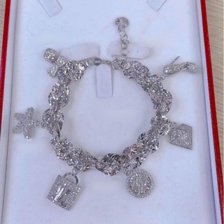 lắc charm bạc ý s925 xi kim