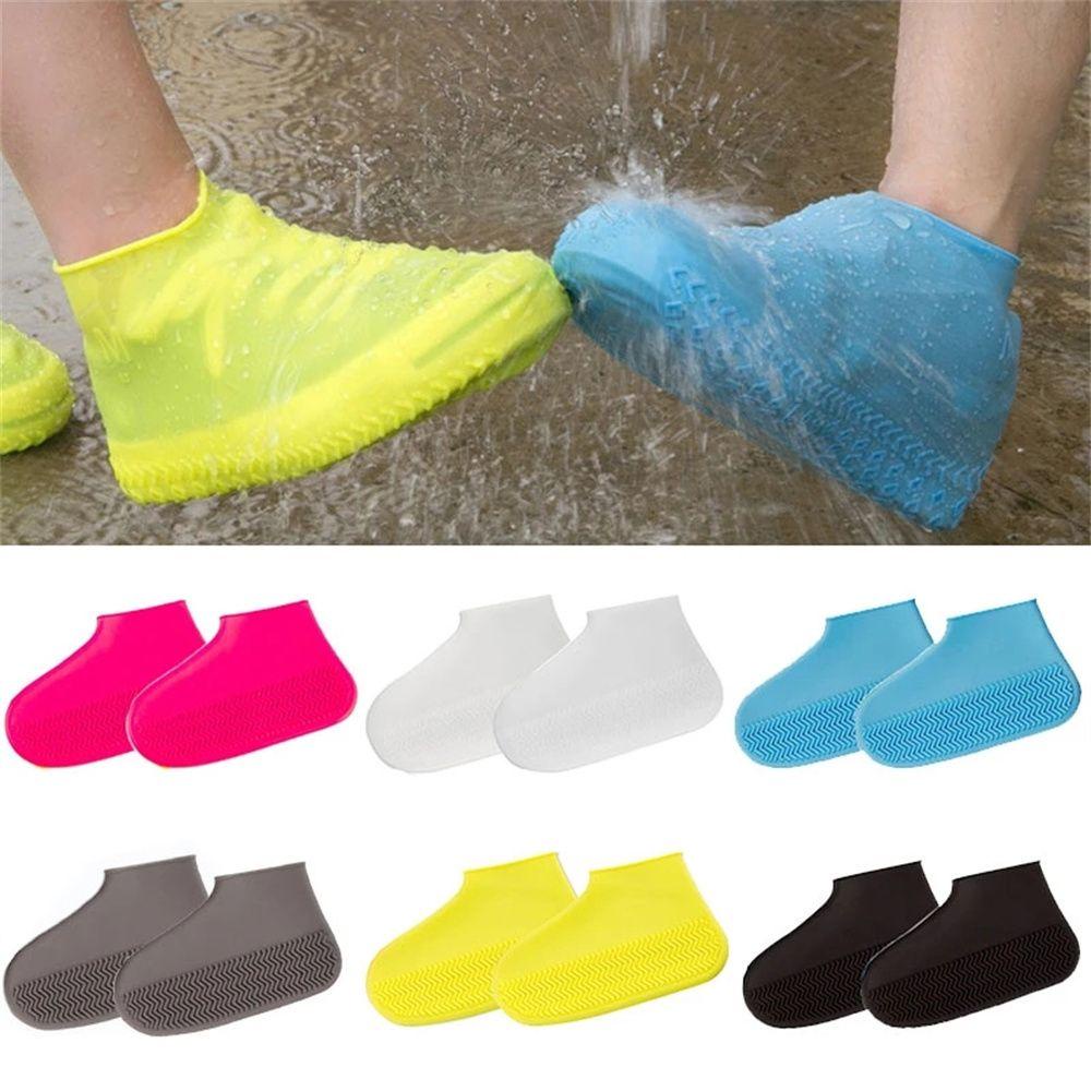 Vỏ Bọc Giày Đi Mưa Bằng Silicone Chống Trượt Chống Nước Unisex
