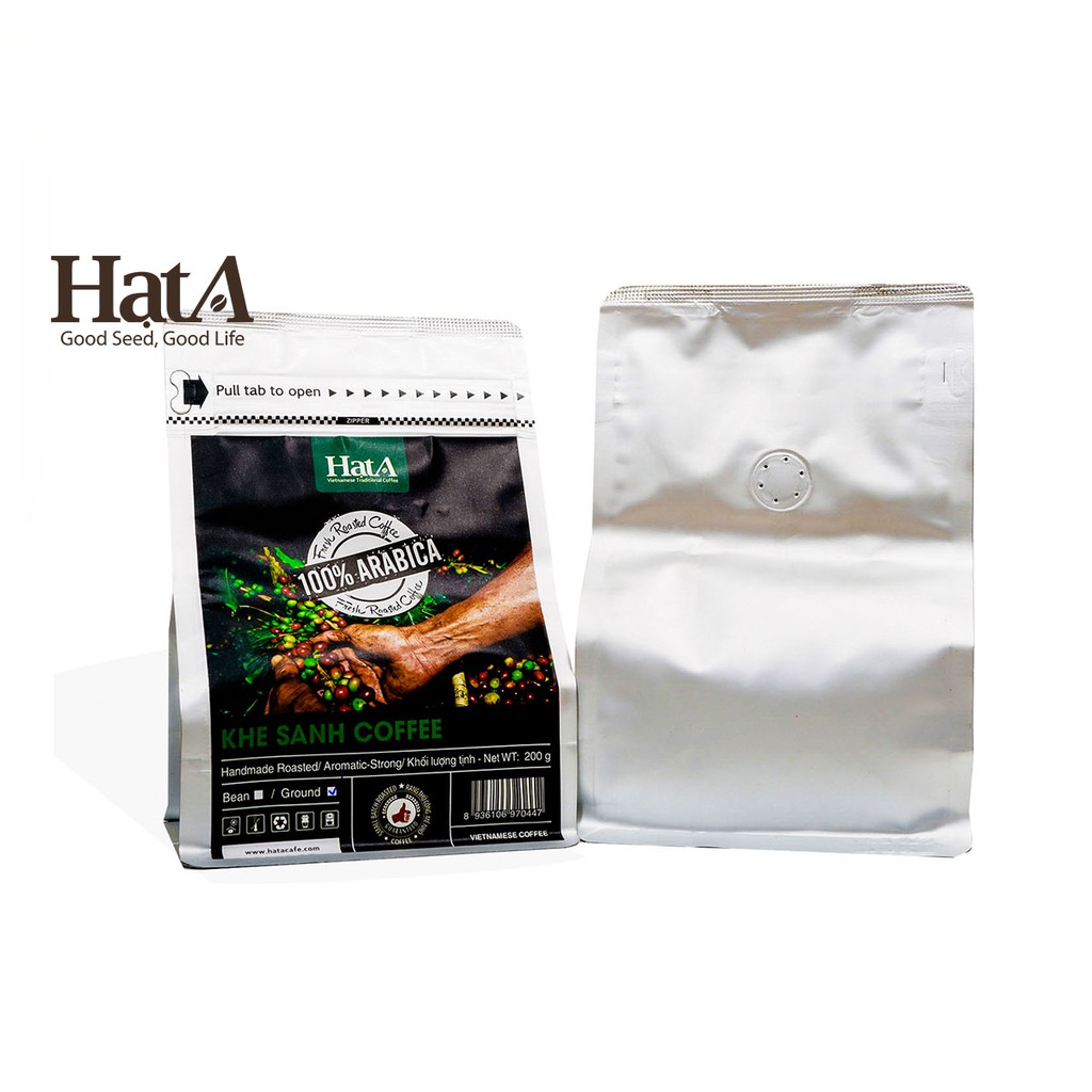 Cà phê Arabica Khe Sanh nguyên chất Hạt A Cafe Fresh Roasted Coffee 100% Đắng Dịu Chua Lôi Cuốn -  200gr