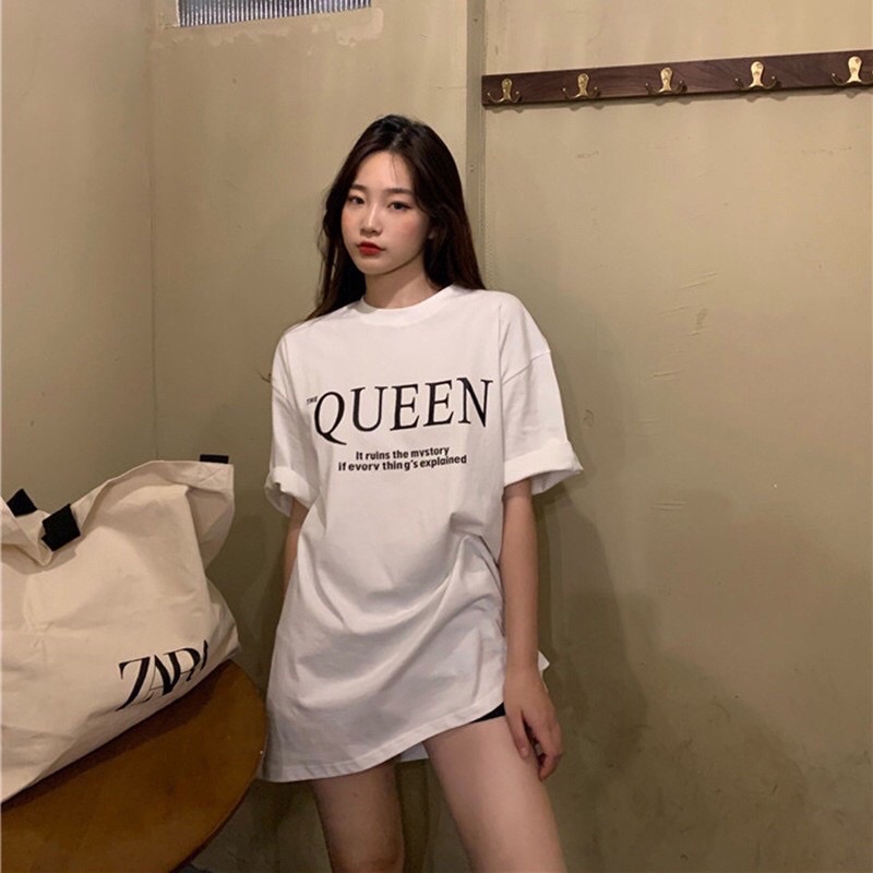 Áo Thun Nam Nữ Cổ Tròn Unisex Form Rộng Streetwear Gấu Bb, Queen, Di or☘Phông Basic Cotton Oversize