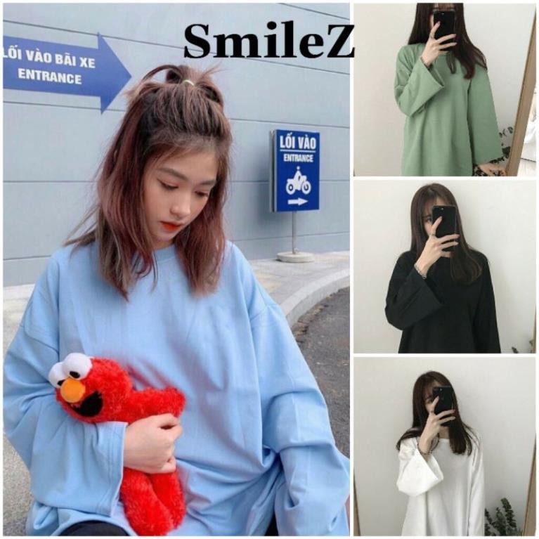 [Vải tốt] Basic Tee - Áo Thun Trơn Tay Dài Ulzzang Nam Nữ Form Rộng Phong Cách Hàn Quốc dễ thương  ྇