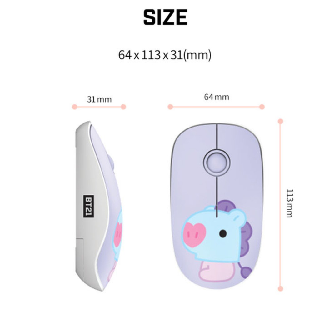 [BT21] Chuột không dây chống ồn BT21 Mouse chính hãng nhập khẩu Royche