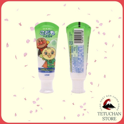 Kem đánh răng trẻ em cho bé từ 1 tuổi hương dưa gang Lion không hại men răng Nhật Bản - Tetuchan Store