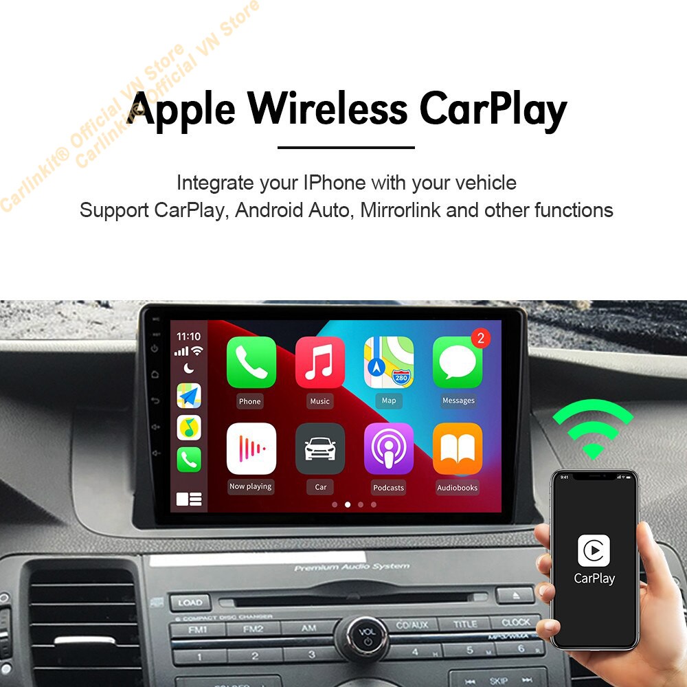 Kích hoạt Apple Carplay không dây & Android Auto có dây dùng cho màn Android - Carlinkit CPC200-Autokit 2021