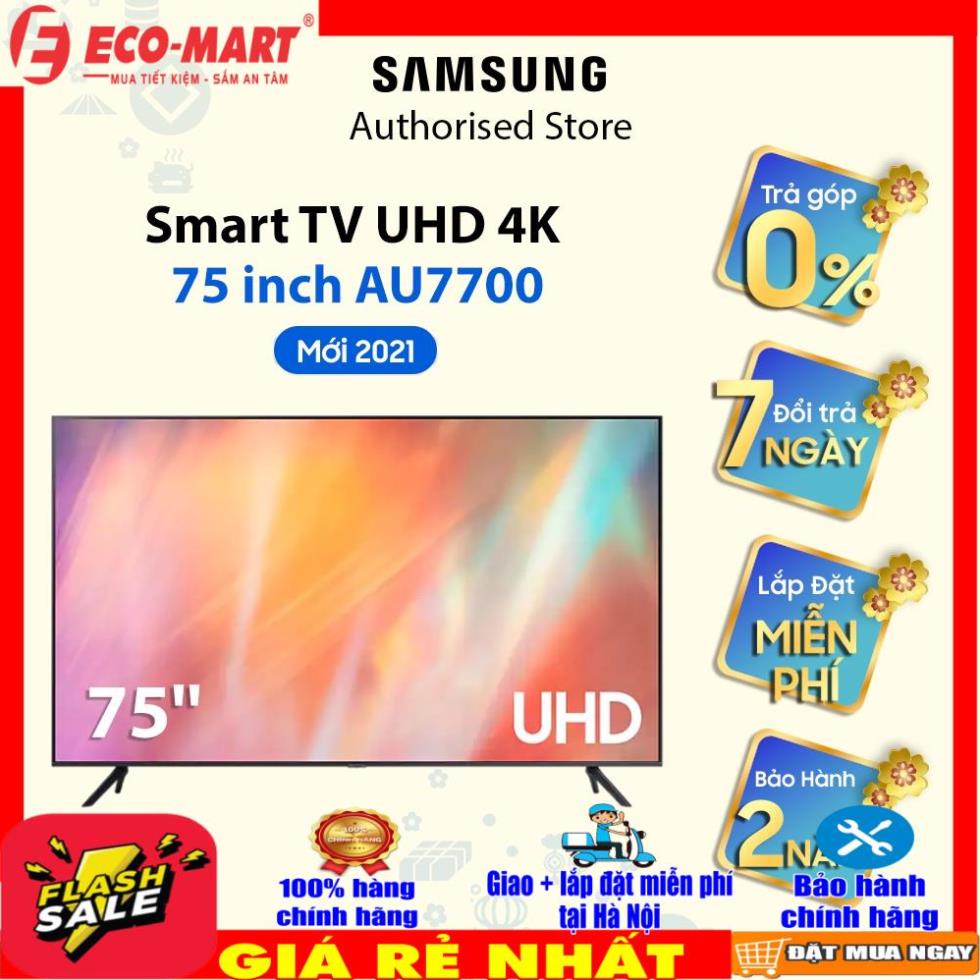 Smart Tivi Samsung Crystal UHD 4K 75 inch UA75AU7700KXXV -