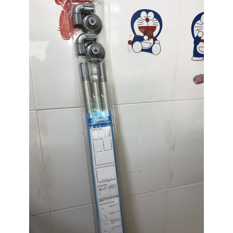 THANH TREO RÈM NHÀ TẮM CHỮ U/L KHOAN TƯỜNG THÉP BỀN KHÔNG RỈ CAO CẤP