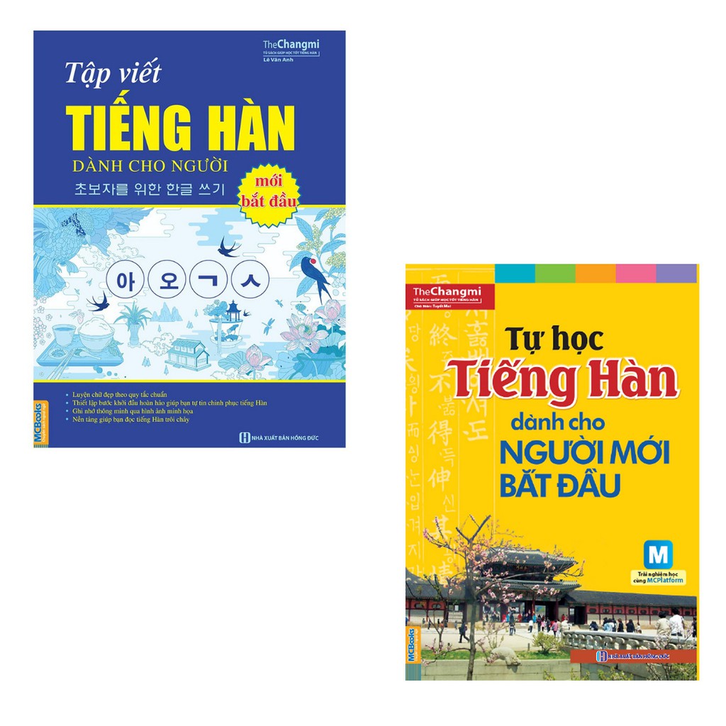 Sách - Combo Tự Học Tiếng Hàn + Tập Viết Tiếng Hàn (Dành Cho Người Mới Bắt Đầu) Tặng kèm bookmark