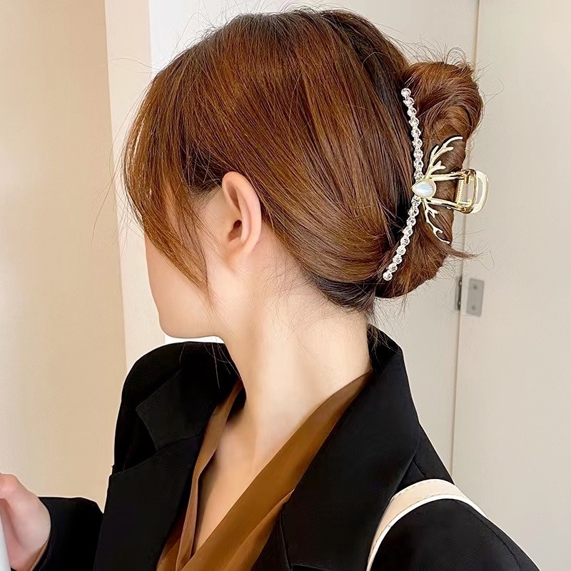 Kẹp Tóc Kim Loại Cỡ Lớn Tinh Tế Thời Trang Tinh Tế Phong Cách Hàn Quốc