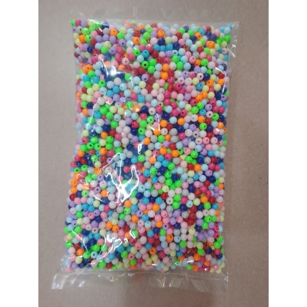 Bán sỉ 1bịch 0.5kg/1kg hạt nhựa 6li nhiều màu làm handmade