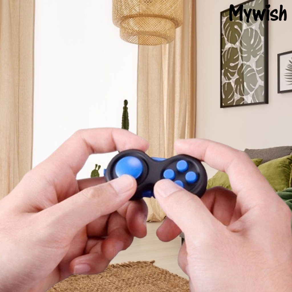 MYWISH Fidget Pad Portable Stress-relieving 4 Buttons Game Joystick Stress Reliever for Teens