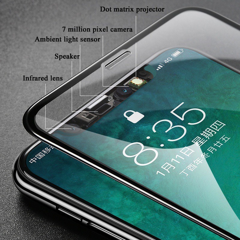 Kính cường lực 9D Cho iPhone X,XS,XSM,11,11Pro,11PRM,12-12Pro,12ProMax,13-13Pro, 13ProMax - Tặng Kèm Bộ Khăn Lau
