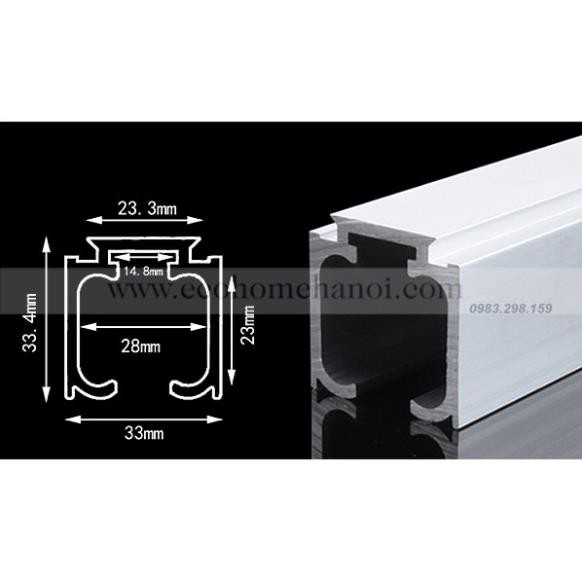 RAY TREO CỬA LÙA CÓ GIẢM CHẤN - HÀNG DÀY 3MM- Hàng loại 1- Có ảnh thật