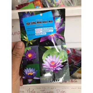 Gói hạt giống Hoa súng Mini Nhật mix nhiều màu - Thương hiệu Việt Á Seeds