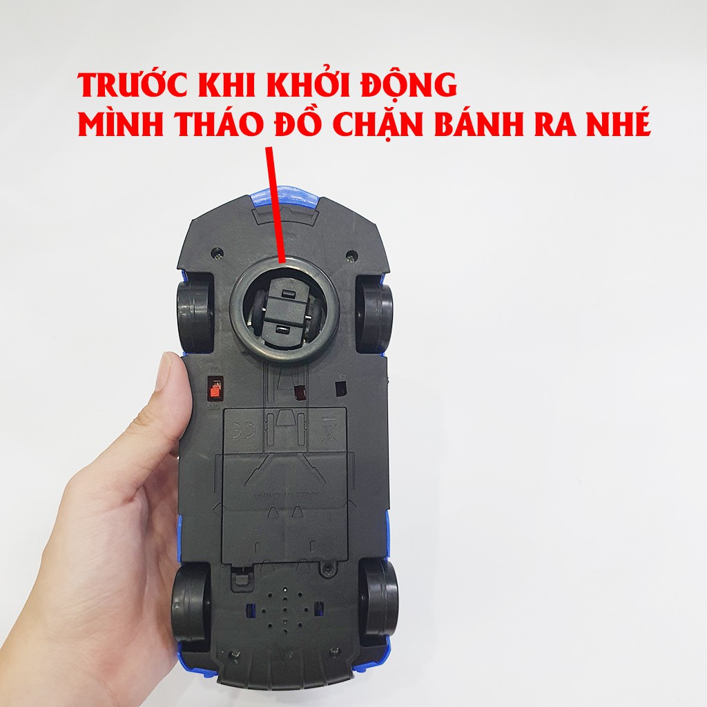 Xe Đồ Chơi Chạy Pin Có Âm Thanh Ánh Sáng Xe Hơi Captain America Màu Xanh Có Hộp Siêu Đẹp Cho Bé Trai