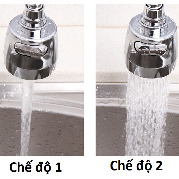 Đầu vòi tăng áp thế hệ mới , Tạo Bọt cho vòi nước , vòi rửa bát , vòi lavabo 2 chế độ nước có thể  xoay 360 độ linh hoạt