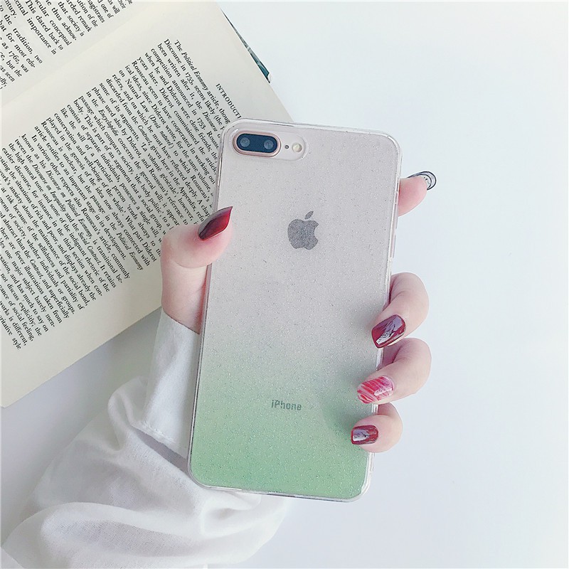 Ốp lưng iphone Kim Tuyến Ombre viền trong chống ố 5/5s/6/6plus/6s/6splus/7/7plus/8/8plus/x/xs/11/12/pro/max/plus/promax | BigBuy360 - bigbuy360.vn