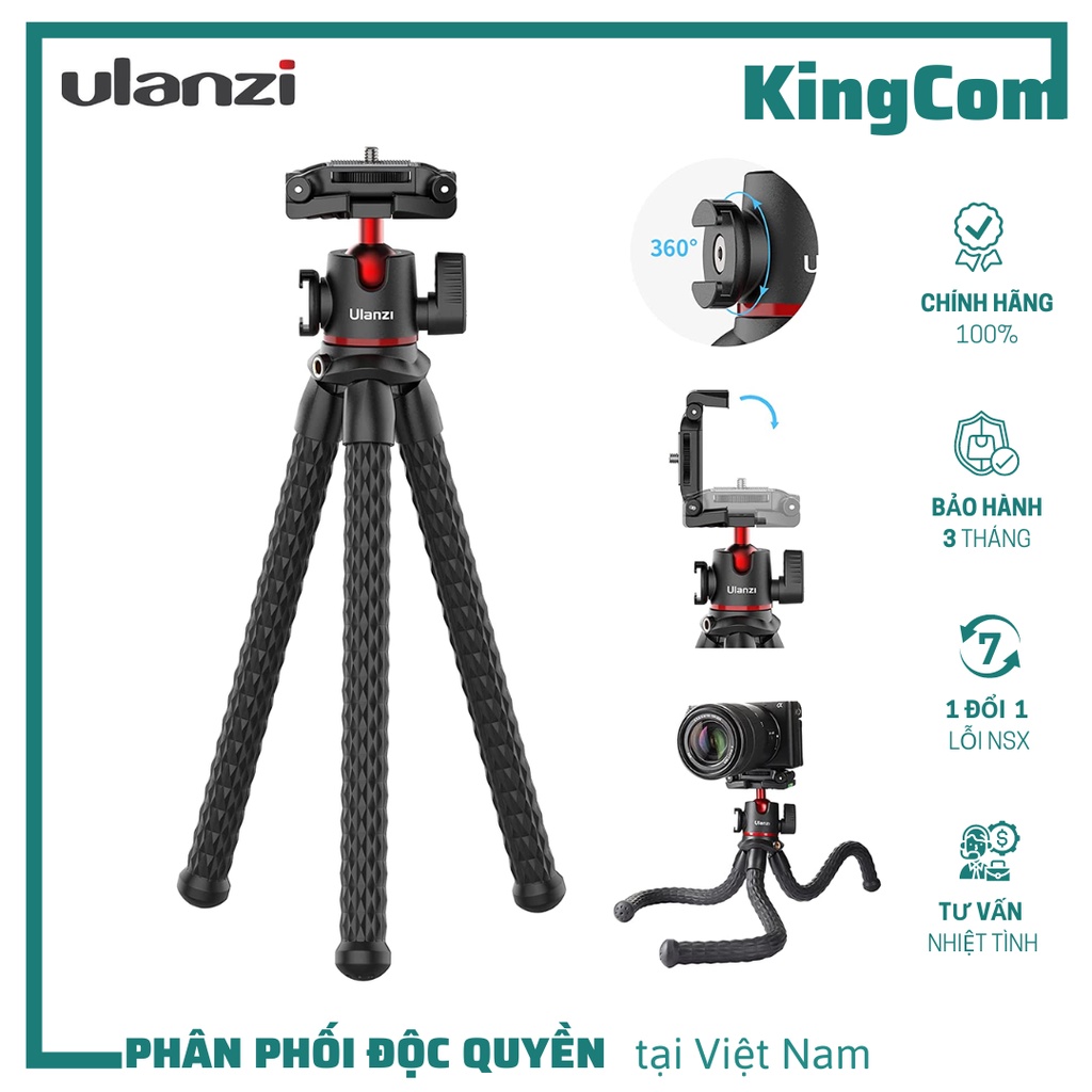 Ulanzi MT-33, Chân Tripod Bạch Tuộc Cho Máy Ảnh, Điện Thoại - Hàng Chính Hãng