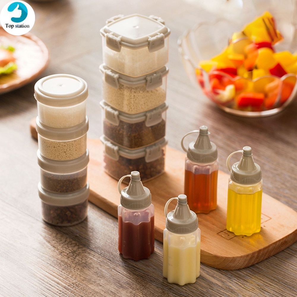 Set 4 Hộp Đựng Gia Vị Trong Suốt Dạng Bóp Tiện Dụng Cho Nhà Bếp