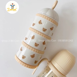 Hộp chia sữa 3 ngăn hình gấu thỏ phong cách hàn quốc - hộp đựng sữa bột tgm cho bé shop2bocon