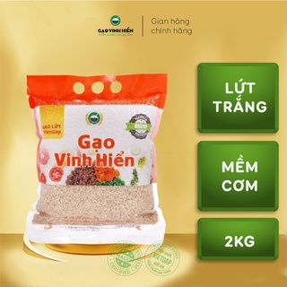 Gạo lứt trắng VietGAP Vinh Hiển túi 2KG - Dẻo, mềm, dễ ăn