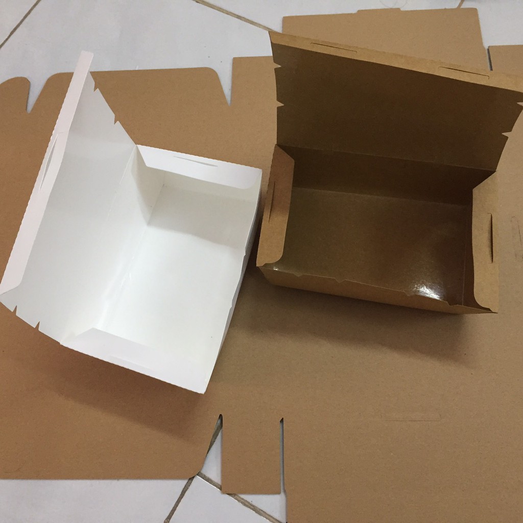 HỘP GIẤY KRAFT đựng thức ăn nhanh( Trắng, vàng nâu)-SIÊU TIỆN LỢI | BigBuy360 - bigbuy360.vn