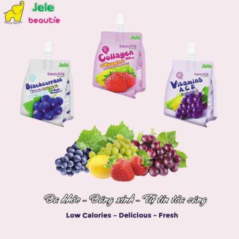 Thạch trái cây Jele Thái Lan đủ vị, túi 150g chính hãng date mới