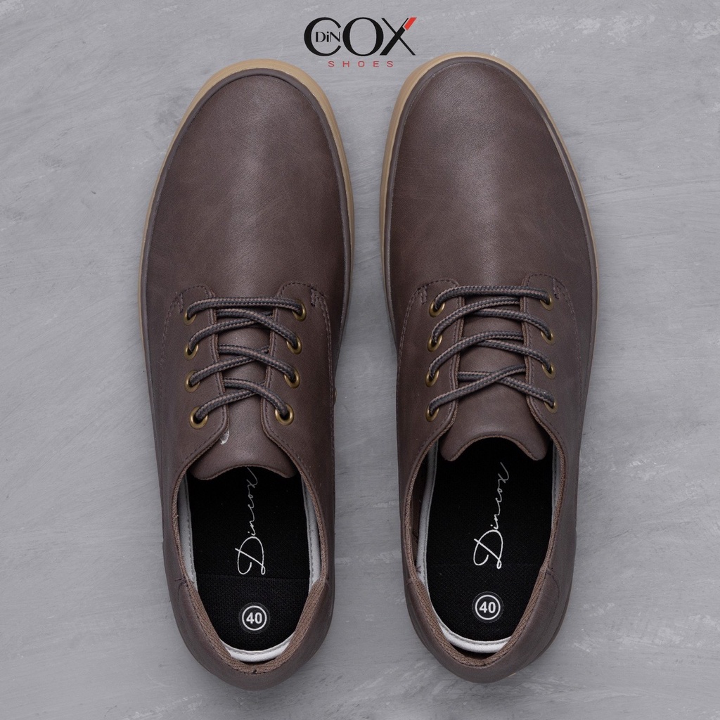 Giày Da Sneaker Nam Chính Hãng DINCOX E11 BROWN Phong Cách Tây Lịch Lãm