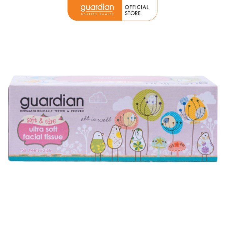 Giấy lau mặt khô Guardian không hương 150 tờ x 2 lớp