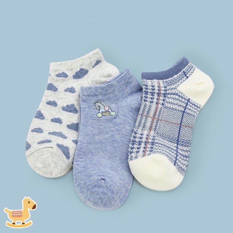 Set 3 tất ngắn cổ Caramella cao cấp