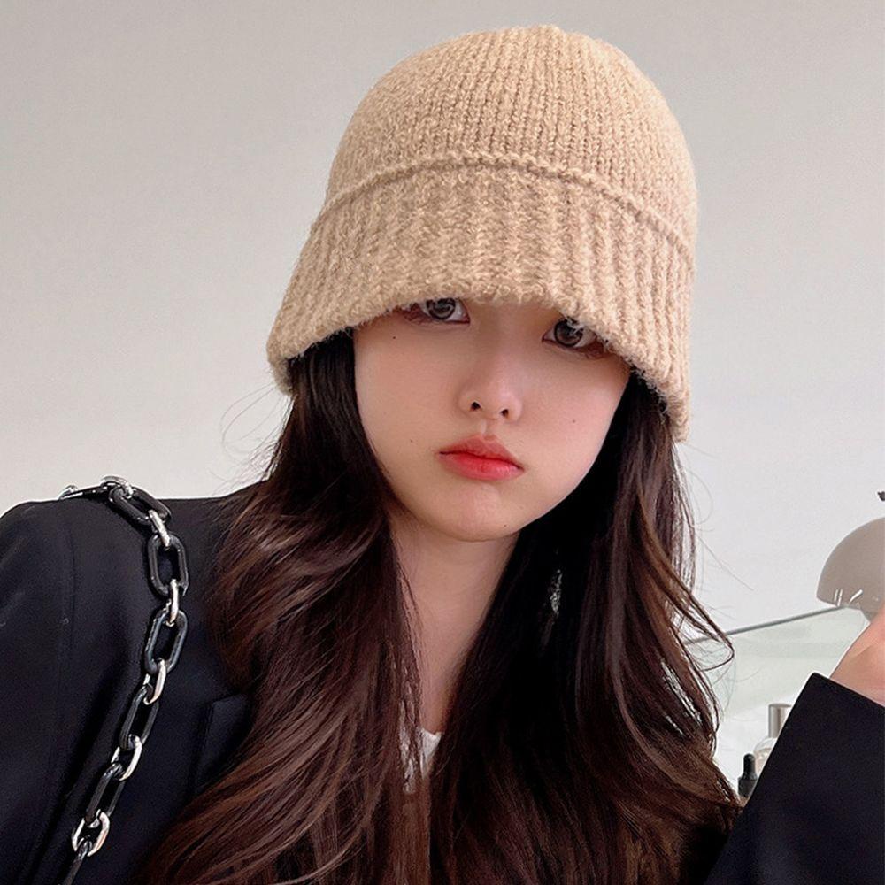 Mũ Len Cotton Dệt Kim Thời Trang Thu Đông Dành Cho Nữ