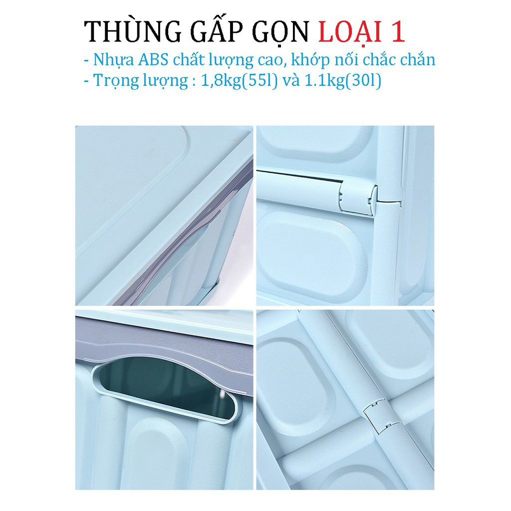 Thùng đựng đồ gấp gọn cốp xe LOẠI 1 bán riêng LỚP LÓT CHỨA NƯỚC 30 lít 55 lít đa năng