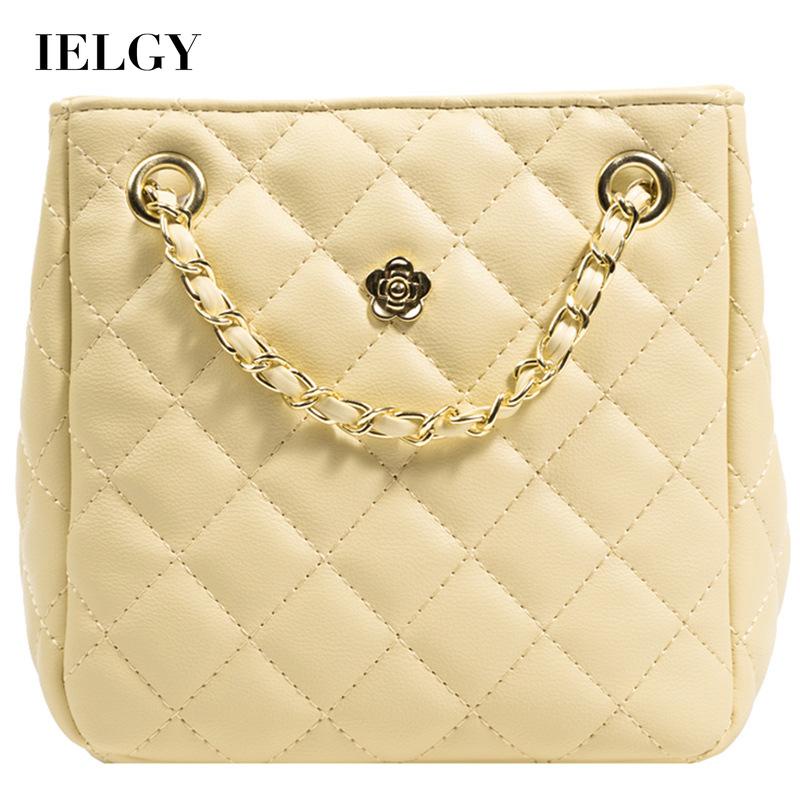 Túi Đeo Vai Dây Xích Nhỏ Hình Thoi Màu Vàng Thời Trang Cho Nữ Dễ Phối Đồ