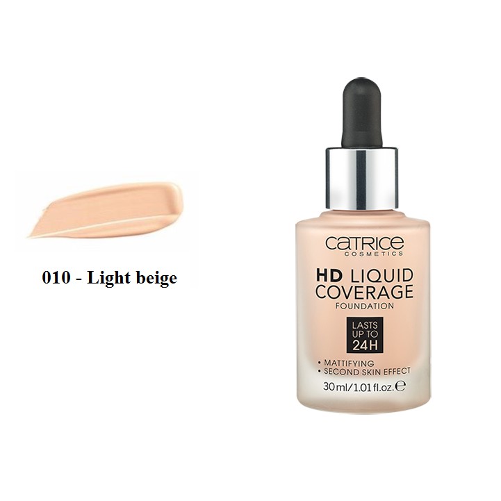 Kem nền Catrice HD 24h Liquid Coverage Foundation - Độ che phủ cực cao, kiềm dầu cực tốt ( AUTH )